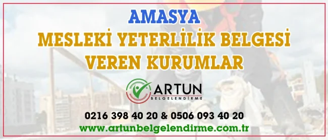 amasya myk mesleki yeterlilik belgesi