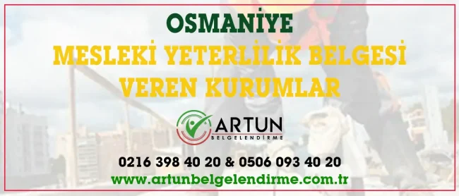 osmaniye myk belgesi
