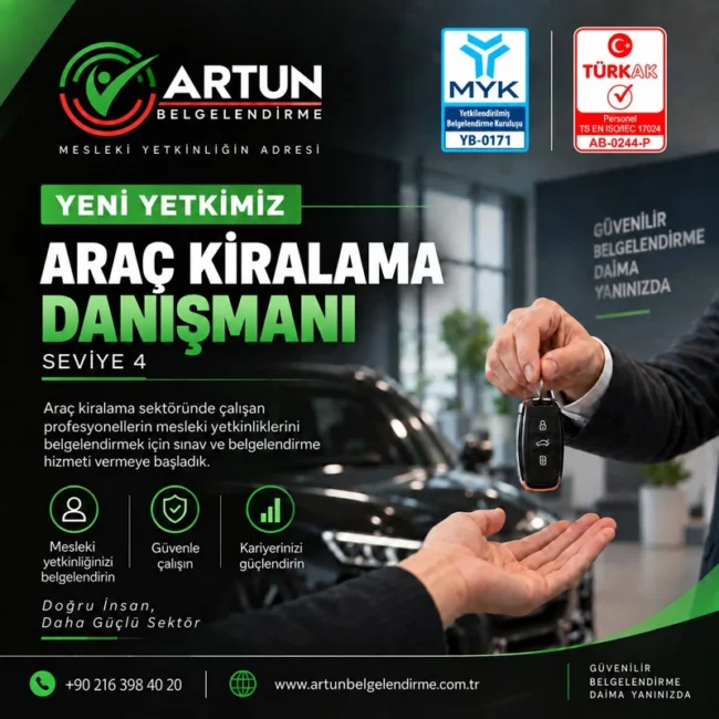 Araç Kiralama Danışmanı Seviye 4 Araç Kiralama Danışmanı Seviye 4
